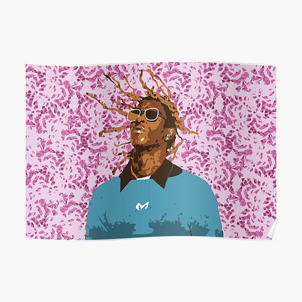 Drawn Young Thug on Petals Poster RB1508 product Offical young thug Merch