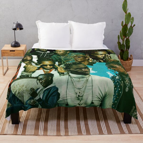 Young thug collage poster design 2021 Throw Blanket RB1508 product Offical young thug Merch